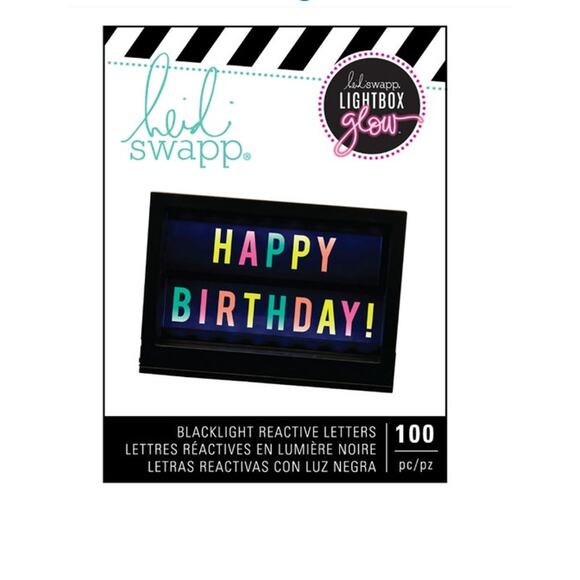 Heidi Swapp Lightbox Glow Inserts 100/Pkg-Multi Alphabet & Symbols - Picture 1 of 1